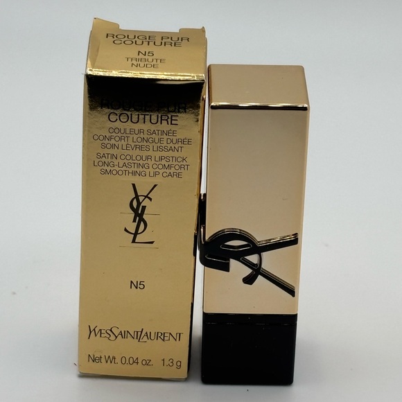 Yves Saint Laurent Rouge Pur Couture N5 Tribute Nude 0.04 Oz Mini Lipstick - Picture 3 of 4